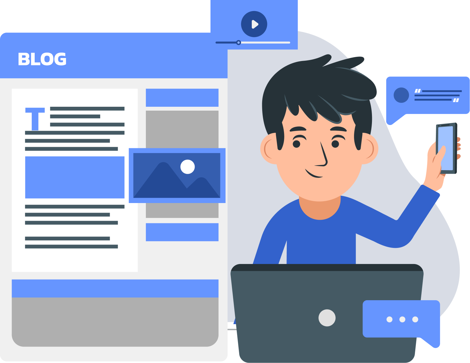 People gathered around a laptop